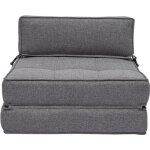 Miliboo - chauffeuse 1 place convertible en tissu gris katy Miliboo - chauffeuse 1 place convertible en tissu gris katy