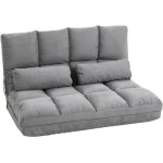 Chauffeuse matelas - homcom - appoint pliant fauteuil convertible dossier r�glable 2 coussins - polyester ...