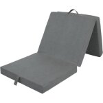 Chauffeuse pliante multi - positions - samba - mousse et tissu - gris fonc� - 190 x 70 x 9 cm