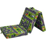 Chauffeuse pliante - samba - vert - multi - position - motif circuit voiture - 190 x 70 x 9 cm Chauffeuse pliante - samba - vert - multi - position - motif circuit voiture - 190 x 70 x 9 cm