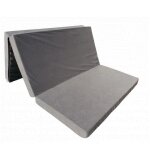 Une chauffeusse pliable 180x120x8cm - matelas pliant gris (1008)