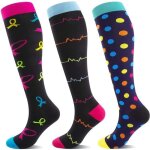 Chaussettes de contention pour femmes et homme - running - bas de compression pour sport - blanc et multicolor ...
