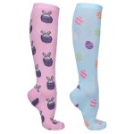 Chaussettes �quitation qhp easter - pink / blue - 39 / 42