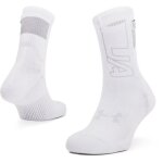 Chaussettes hautes running - under armour - dry run - blanc - mixte - rgulier