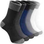 Chaussettes hommes hiver - - 5 paires douces et epaisses - randonne - couleurs multiples