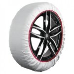 Chaussettes � neige - textile - 2 pi�ces - compatible 195 / 75 - 14 � 255 / 35 - 20 - couleur blanc - ...