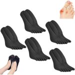 Chaussettes de sant pour femmes - marque - cinq doigts - compression orthopdique - noir