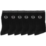 Chaussettes de sport - sergio tacchini - lot de 6 - noir - confort optimal - taille 39 / 46