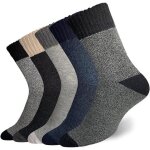 Chaussettes thermiques homme en laine - lot de 5 paires - taille 39 - 45