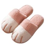Chausson36 - 41eu peluche douce chat patte chaussons femme indoorpantoufles femme confortable animaux ...