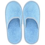 Chaussons de bain - linnea - pure bleu ciel - taille large l - semelle lastomre anti - drapante