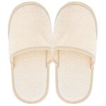 Chaussons de bain - linnea - pure ivoire - taille small (s) - semelle �lastom�re anti - d�rapante