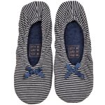 Chaussons ballerines infinitif - femme - bleu - textile - ballerine rayures marines
