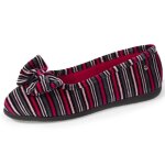 Chaussons ballerines isotoner en velours ray pour femme - semelle everywear? ergonomique