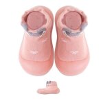 Chausson bebe - chaussures chaussette antiderapante unisexes - rose - textile - bébé - mixte Chausson bebe - chaussures chaussette antiderapante unisexes - rose - textile - bébé - mixte