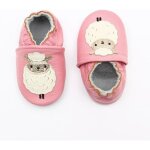 Chaussons bb cuir souple chat gris unisexes - lich - premiers pas - semelle antidrapante non douce ...