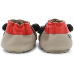 Chausson b�b� gar�on en cuir gris - robeez - mod�le awesome bear - confortable et styl�