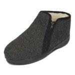 Chaussons bottes hautes à cheville hommes - bawal - feutre - gris zip - adulte Chaussons bottes hautes à cheville hommes - bawal - feutre - gris zip - adulte
