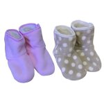 Chaussons bottines - doux - enfant fille - lot de 2 - intérieur fourré - semelle antidérapante Chaussons bottines - doux - enfant fille - lot de 2 - intérieur fourré - semelle antidérapante