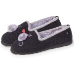 Chaussons chat fantaisie marine chin� femme - isotoner - semelle ergonomique everywear?