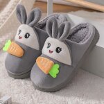 Chaussons chauds pour enfants - vitata - dessin animé - antidérapantes - gris Chaussons chauds pour enfants - vitata - dessin animé - antidérapantes - gris