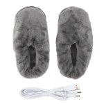 Chaussons chauffants électriques - surenhap - gris - peluche - autonomie 3 hrs - adulte Chaussons chauffants électriques - surenhap - gris - peluche - autonomie 3 hrs - adulte