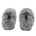 Chaussons chauffants lectriques usb en peluche doux - vvikizy - gris