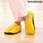 Chaussons chauffants micro - ondes innovagoods moutarde