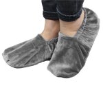 Chaussons chauffants - vivezen - taille 36 au 43 - gris - graines de bl et lavandin