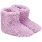Chaussons chauffants - zgeer - chauffe - pieds lectriques usb - peluche intrieur - rose