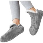Chausson chaussette homme femme antidrapantes slipper maison hiver chaud douce polaire epaisse thermique ...