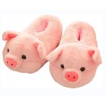 Chaussons cochon animaux drole femme homme hiver maison pantoufles plus chaudes peluche dessin anim ...
