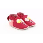 Chausson en cuir pour bb fille - robeez funny sweets - rose - confortable et styl