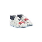 Chausson en cuir pour bb garon - robeez sporty - gris clair