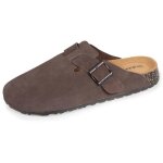 Isotoner sabots en cuir semelle extra souple chocolat homme