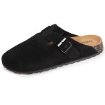 Isotoner sabots en cuir semelle extra souple noir homme