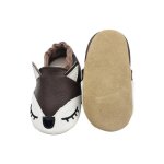 Chaussons cuir souple bb chaussures premiers pas bb garon fille - marron