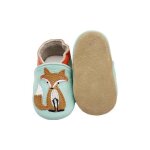 Chaussons cuir souple bb - insfity - bleu clair - mixte