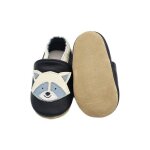 Chaussons cuir souple bb insfity - noir - chaussures premiers pas bb garon fille