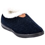 Chausson femme cocooning md7281 marine velours - ozabi - fourr�es et confortables