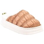 Chausson femme cocooning - ozabi - md8587 camel - fourr�es et antid�rapantes