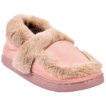 Chausson femme cocooning - ozabi md8661 - rose - fourr�es et antid�rapantes