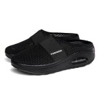 Chaussons pour femmes  coussin dair ecelen - noir - grande taille 35 - 43