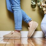 Chaussons femme fargeot lainey beige - id�al pour garder les pieds au chaud en hiver