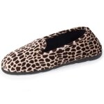 Chaussons femme - isotoner - girafe - semelle ergonomique everywear - velours en coton bio