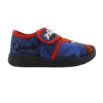Chaussons garon leomil spiderman - bleu - talon plat - scratch - bout rond