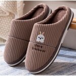 Chaussons dhiver en peluche pour hommes et femmes - ecelen - lh1022rcslp02po - kaki - antidrapants