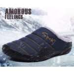 Chaussons homme en coton bleu ecelen - grande taille 39 - 48 Chaussons homme en coton bleu ecelen - grande taille 39 - 48