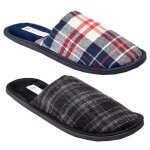 Chaussons homme cxl by lacroix - lot de 2 paires - marine / noir - semelle souple et eponge confort