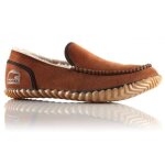 Chaussons homme - sorel - dude moc - chauds et confortables - marron - cuir